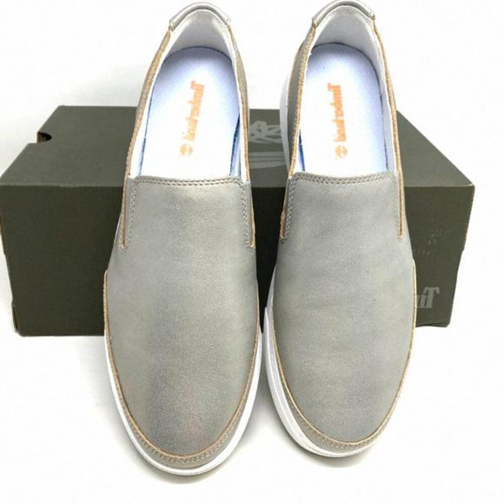 💖MEGA SALE💖Timberland WOMEN TB 0A24WV BZ3 Atlanta Silver Medium Slip-on Green - Picture 6 of 12